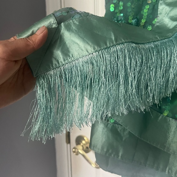 Georgette sequin saree set - Picture 5 of 9